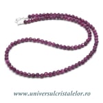 Colier rubin rotund fatetat - 4mm