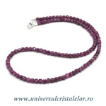 Colier rubin cub fatetat - 4mm