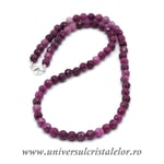 Colier rubin rotund fatetat - 6 mm