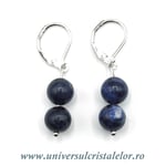 Cercei sodalit rotund - 8 mm