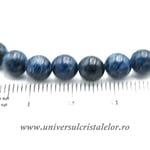 Bratara spinel albastru rotund pe elastic - 6 mm