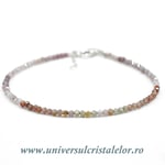 Bratara spinel multicolor rotund fatetat - 2 mm