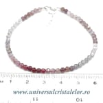 Bratara spinel multicolor rotund fatetat - 3 mm