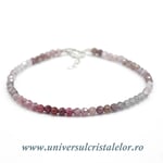 Bratara spinel multicolor rotund fatetat - 3 mm