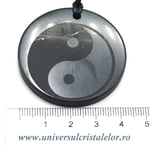 Pandantiv shungit Yin & Yang