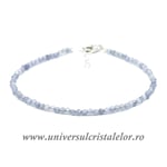 Bratara tanzanit rotund fatetat - 2,5 mm