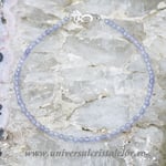 Bratara tanzanit rotund fatetat - 2,5 mm