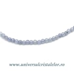 Colier tanzanit rotund fatetat - 2,5 mm