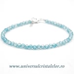 Bratara topaz albastru rotund fatetat - 3,5mm