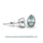 Cercei topaz lacrima fatetat - 7 / 9 mm