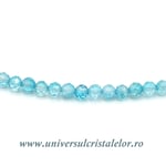 Colier topaz albastru rotund fatetat - 3,5mm