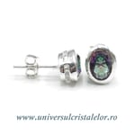 Cercei topaz mistic oval fatetat - 7/9 mm