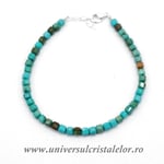 Bratara turcoaz cub fatetat - 4mm