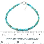 Bratara turcoaz rotund fatetat - 3mm
