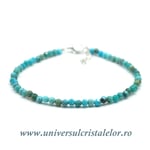 Bratara turcoaz rotund fatetat - 3mm