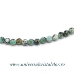 Colier turcoaz rotund fatetat- 3,4mm