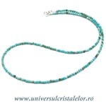 Colier turcoaz rotund fatetat - 2,5mm