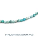 Colier turcoaz rotund fatetat - 3,5mm