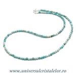 Colier turcoaz rotund fatetat - 3,5mm