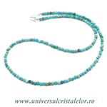 Colier turcoaz rotund fatetat - 2,5mm