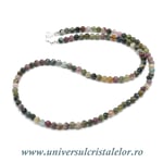 Colier turmalina multicolor rotund fatetat - 4,2mm