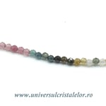 Colier turmalina multicolor rotund fatetat - 2,3mm