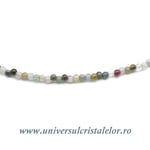 Colier turmalina multicolor rotund slefuit - 2mm