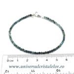 Bratara turmalina albastra rotund fatetat- 2,5mm