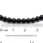 Bratara turmalina neagra rotund 4 mm - snur reglabil
