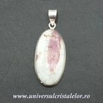 Pandantiv turmalina roz in cuart unicat m01