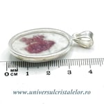 Pandantiv turmalina roz in cuart