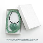 Set aventurin bratara si pandantiv cu snur si cutie