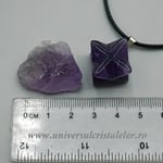 Set Ametist – Bratara, Pandantiv Merkaba și Piatra Brută