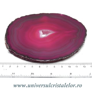 Felie subtire agat roz unicat m04