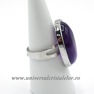 Inel ametist oval reglabil m5