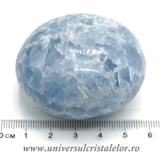 Calcit albastru polisat