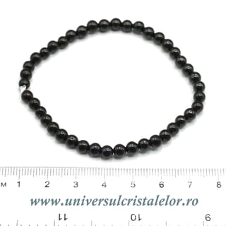 Bratara jais rotund - 4.5 mm