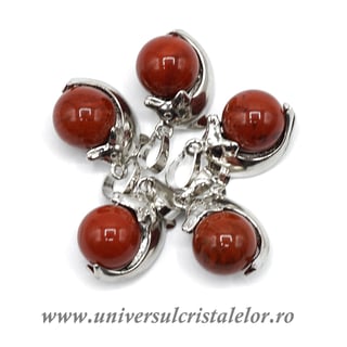 Pandantiv jasp rosu sfera m3