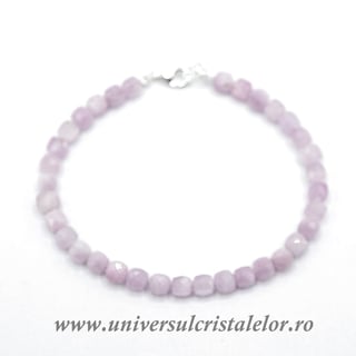 Bratara kunzit cub fatetat - 5 mm