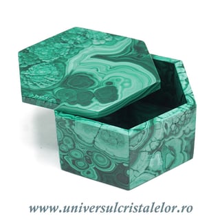 Caseta bijuterii malachit