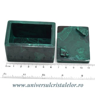 Caseta bijuterii malachit