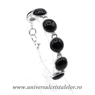 Bratara obsidian negru m10