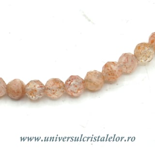 Bratara piatra soarelui rotund fatetat - 3 mm