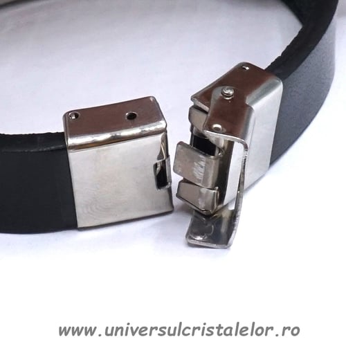 Bratara chihlimbar cu piele naturala