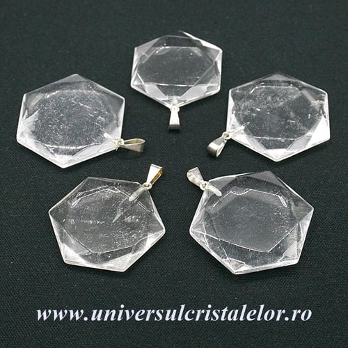 Pandantiv Steaua lui David cristal de stanca