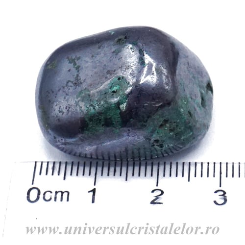 Cuprit cu malachit piatra rulata