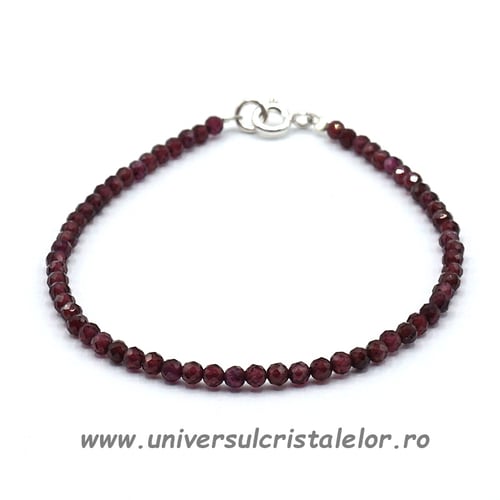 Bratara granat rotund fatetat - 2,7 mm