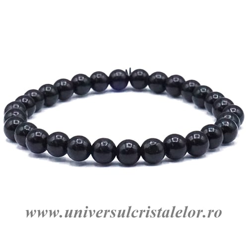 Bratara jais rotund - 6 mm