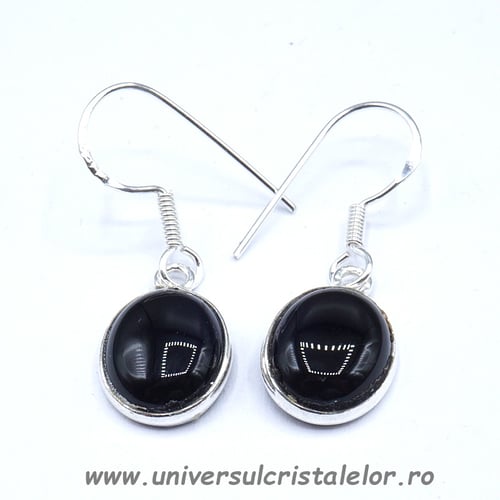 Cercei onix negru ovali