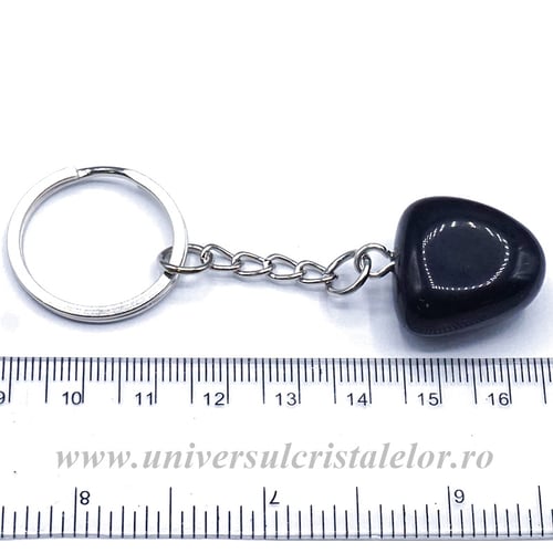 Breloc obsidian negru